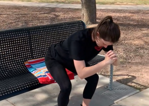 Jennifer Engelbert, DPT demonstrates an easy outdoors workout that anyone can do.