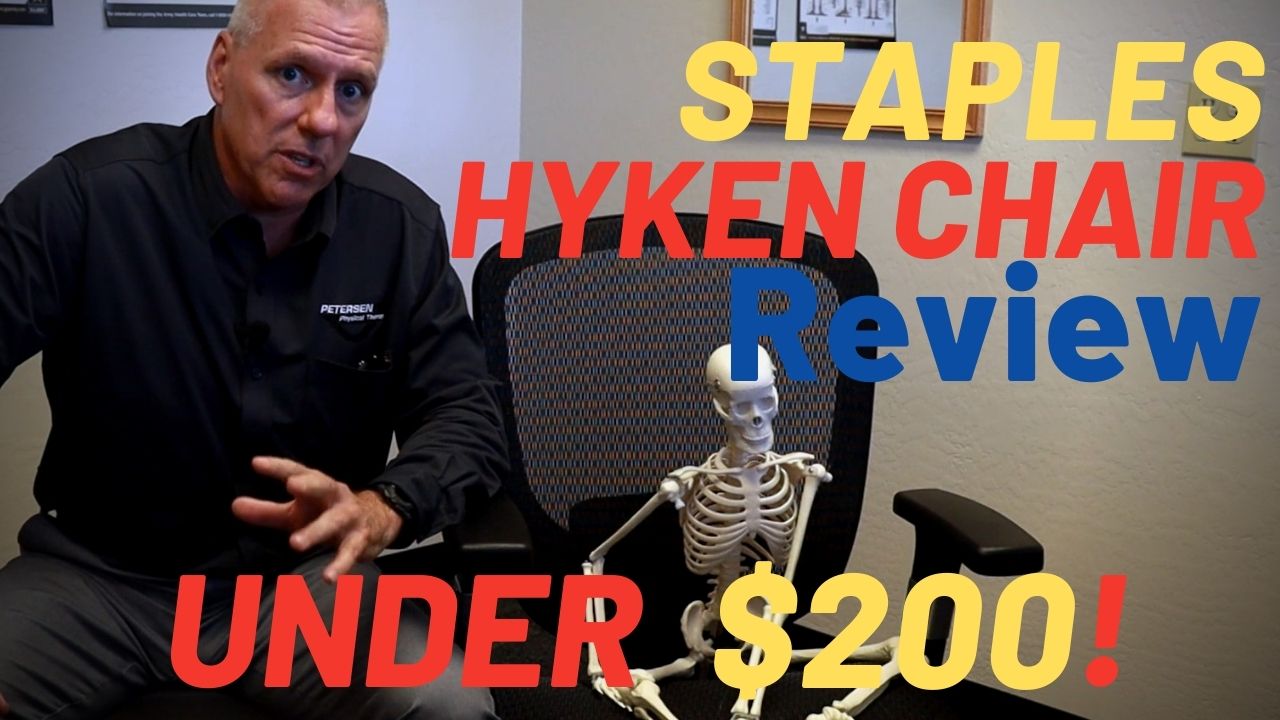 Jeff Petersen reviewing the Staples Hyken Chair.
