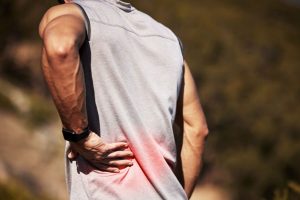 A runner dealing with back pain.
